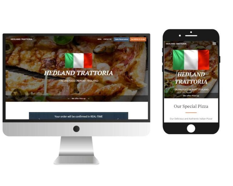 Hedland Trattoria website and mobile development